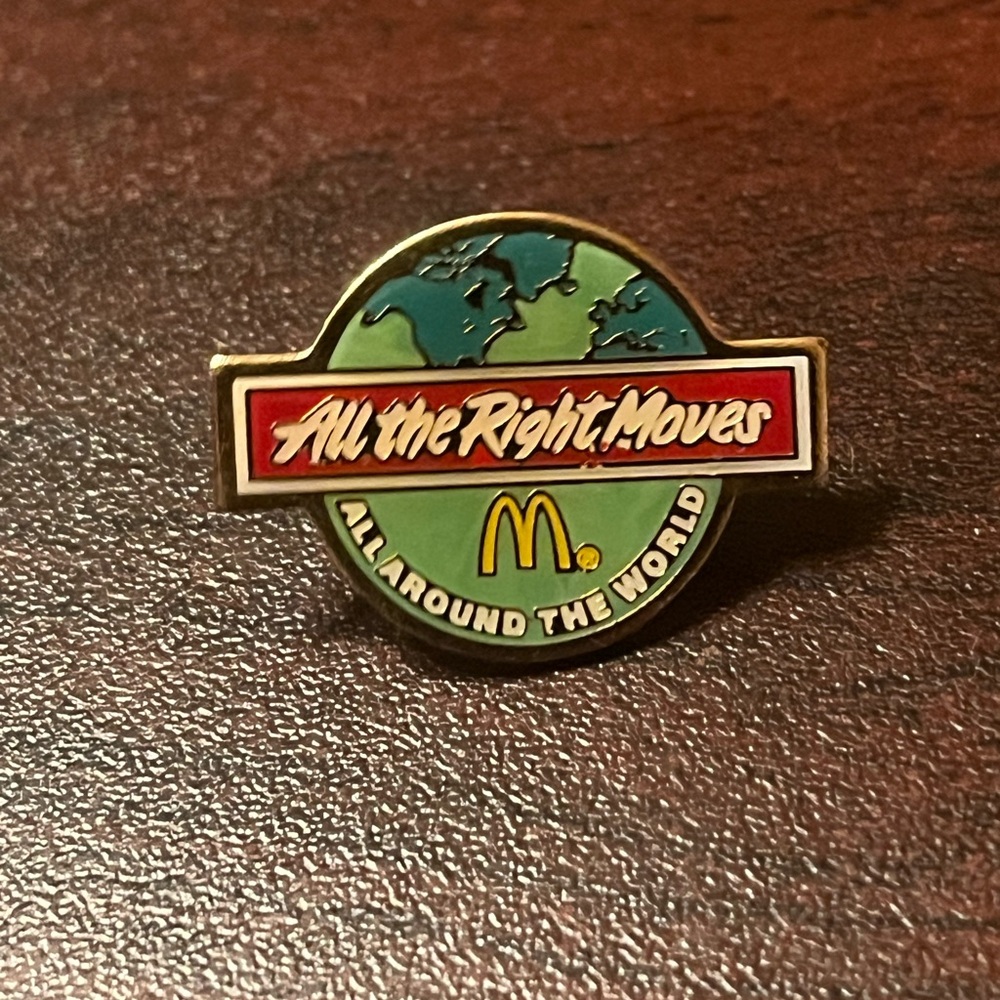 McDonald’s “All The Right Moves All‎ Around The World” Employee Lapel Hat Pin